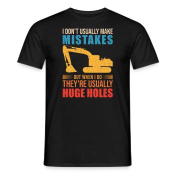 Retro Bagger Spruch Baggerfahrer Baustelle - Männer T-Shirt - Schwarz - Vorne - AI Model Male 178 light (178cm)