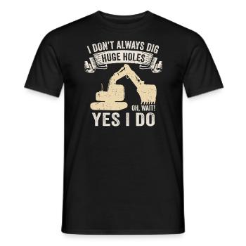 Retro Bagger Spruch Baggerfahrer Baustelle - Männer T-Shirt - Schwarz - Vorne - AI Model Male 178 light (178cm)