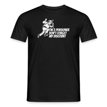 Rentner Rente Dont Forget My Discount - Männer T-Shirt - Schwarz - Vorne - AI Model Male 178 light (178cm)