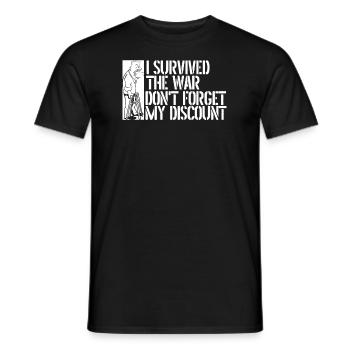 Rentner Rente Dont Forget My Discount - Männer T-Shirt - Schwarz - Vorne - AI Model Male 178 light (178cm)
