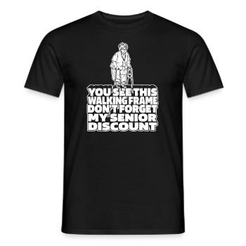 Pensioner Pension Dont Forget My Senior Discount - Men's T-Shirt - black - Front - AI Model Male 178 light (178cm)