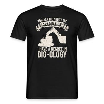 Retro Bagger Spruch Baggerfahrer Baustelle - Männer T-Shirt - Schwarz - Vorne - AI Model Male 178 light (178cm)