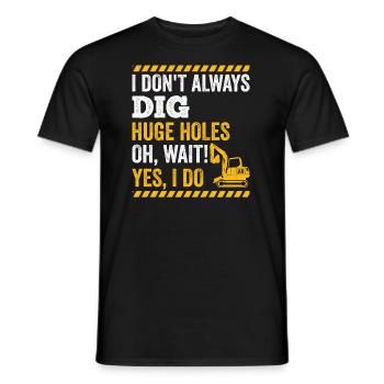 Retro Bagger Spruch Baggerfahrer Baustelle - Männer T-Shirt - Schwarz - Vorne - AI Model Male 178 light (178cm)