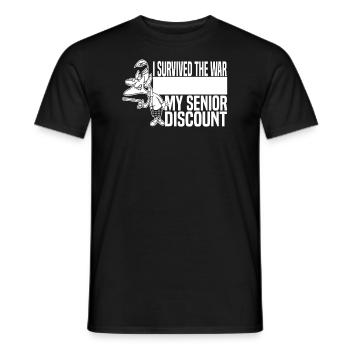 Pensioner Pension Dont Forget My Senior Discount - Men's T-Shirt - black - Front - AI Model Male 178 light (178cm)