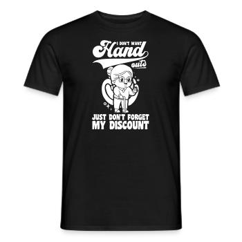 Rentner Rente Lustig Dont Forget My Discount - Männer T-Shirt - Schwarz - Vorne - AI Model Male 178 light (178cm)