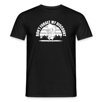 Rentner Rente Dont Forget My Discount - Männer T-Shirt - Schwarz - Vorne - AI Model Male 178 light (178cm)