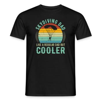 Papa parachutiste masculin | Drôle de parachutisme parachutiste Fa - T-shirt homme - noir - Devant - AI Model Male 178 light (178cm)