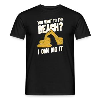 Retro Bagger Spruch Baggerfahrer Baustelle - Männer T-Shirt - Schwarz - Vorne - AI Model Male 178 light (178cm)