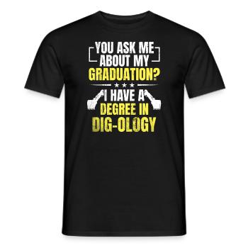 Retro Bagger Spruch Baggerfahrer Baustelle - Männer T-Shirt - Schwarz - Vorne - AI Model Male 178 light (178cm)