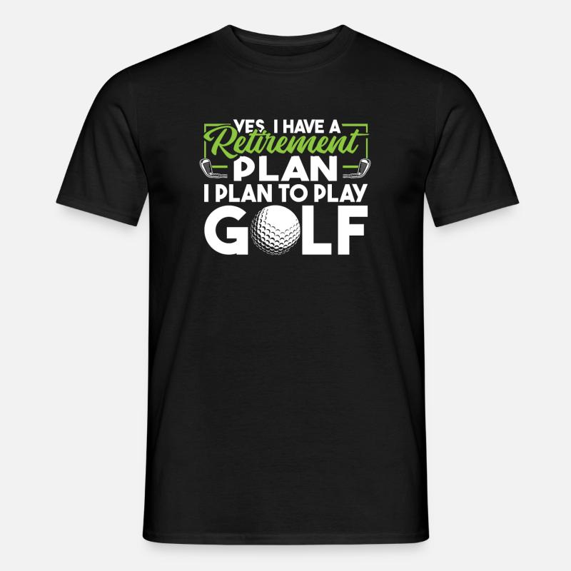 Rentner Rente Golf - Männer T-Shirt - Schwarz