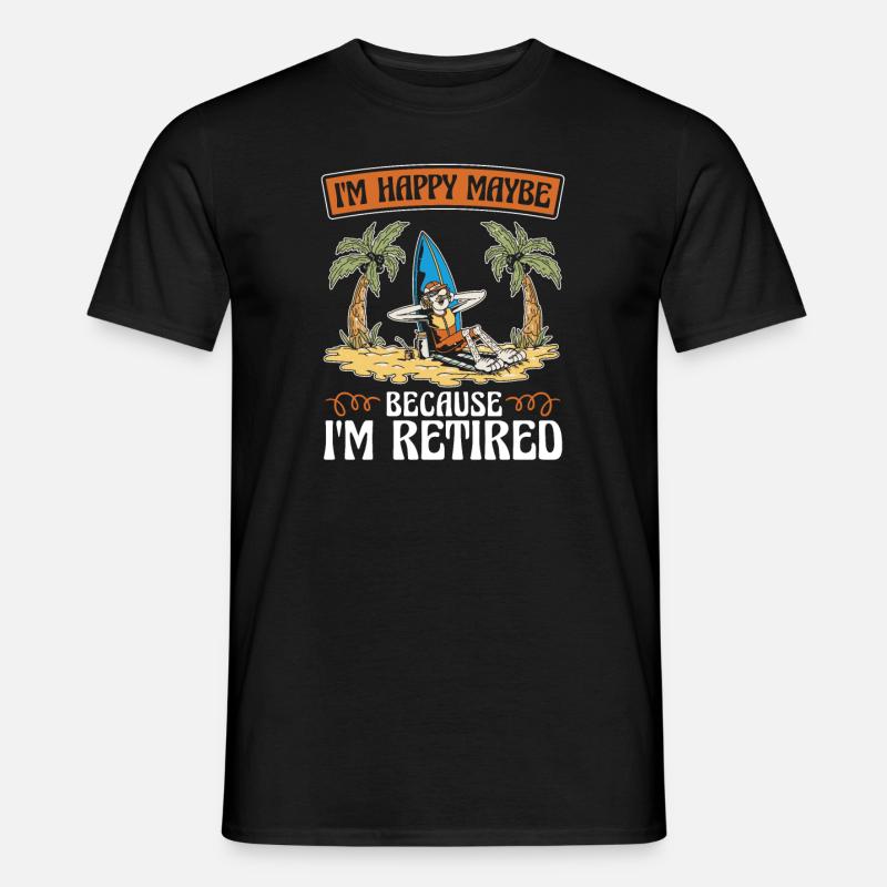 Rentner Rente Surfer - Männer T-Shirt - Schwarz