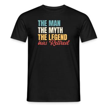 Légende de la pension de pensionné - T-shirt homme - noir - Devant - AI Model Male 178 light (178cm)