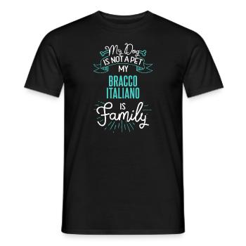 Niedliches Bracco Italiano Design Familienhund Geschenk - Männer T-Shirt - Schwarz - Vorne - AI Model Male 178 light (178cm)