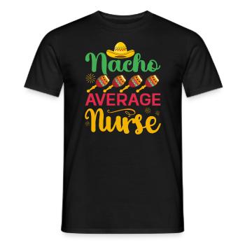 Nourriture mexicaine Cinco de Mayo Infirmière - T-shirt homme - noir - Devant - AI Model Male 178 light (178cm)