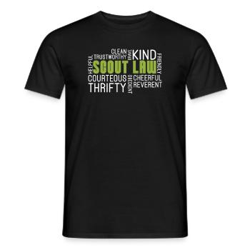 Pfadfinder Gesetz - Männer T-Shirt - Schwarz - Vorne - AI Model Male 178 light (178cm)