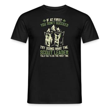 Boy Scout drôle - T-shirt homme - noir - Devant - AI Model Male 178 light (178cm)