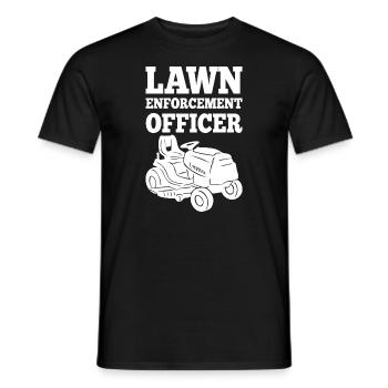 Agent d’application de la loi sur la pelouse Tondre le jardin de tondeuse à gazon - T-shirt homme - noir - Devant - AI Model Male 178 light (178cm)