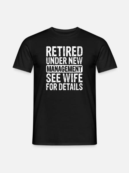 Funny Retirement For Men Retired Retro Retired Hus - Men's T-Shirt - black