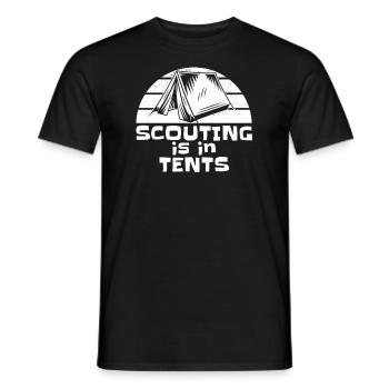 Pfadfinder Scouting Is In Tents - Männer T-Shirt - Schwarz - Vorne - AI Model Male 178 light (178cm)
