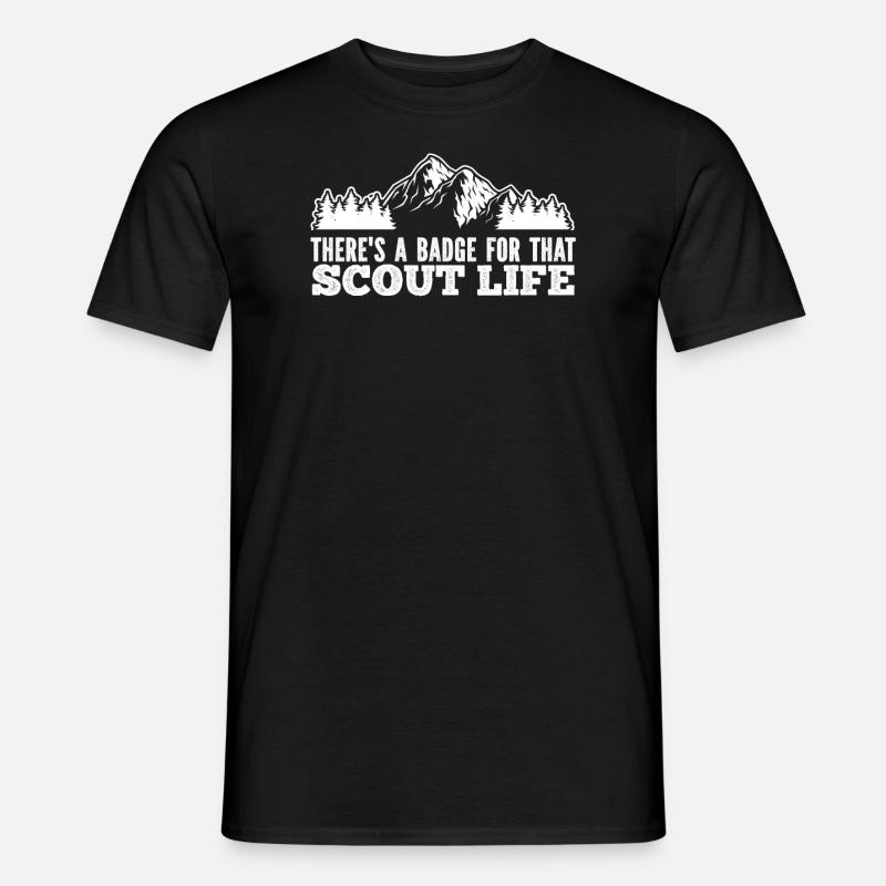Pfadfinder Abzeichen - Männer T-Shirt - Schwarz