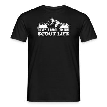 Insigne scout - T-shirt homme - noir - Devant - AI Model Male 178 light (178cm)