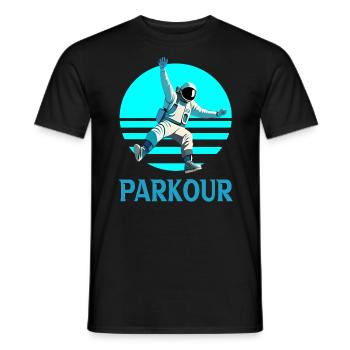 Parkour - Männer T-Shirt - Schwarz - Vorne - AI Model Male 178 light (178cm)