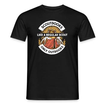Pfadfinder Draußen - Männer T-Shirt - Schwarz - Vorne - AI Model Male 178 light (178cm)