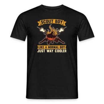 Pfadfinder Feuer - Männer T-Shirt - Schwarz - Vorne - AI Model Male 178 light (178cm)