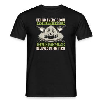 Boy Scout Dad - Men's T-Shirt - black - Front - AI Model Male 178 light (178cm)