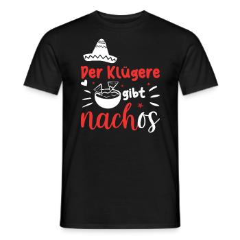 Der Klügere gibt Nachos Spruch Mexikanisch Witz - Männer T-Shirt - Schwarz - Vorne - AI Model Male 178 light (178cm)