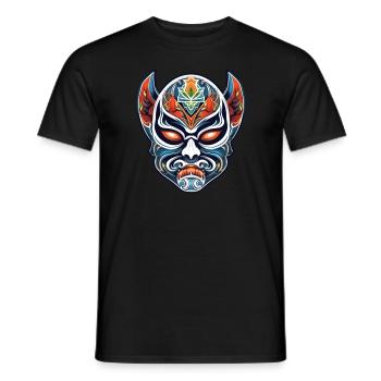 Lucha Libre Mexikanische Wrestling Maske Luchador - Männer T-Shirt - Schwarz - Vorne - AI Model Male 178 light (178cm)