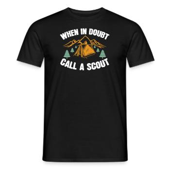 Boy Scout drôle - T-shirt homme - noir - Devant - AI Model Male 178 light (178cm)