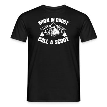 Boy Scout drôle - T-shirt homme - noir - Devant - AI Model Male 178 light (178cm)
