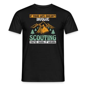 Boy Scout drôle - T-shirt homme - noir - Devant - AI Model Male 178 light (178cm)