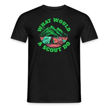 Boy Scout drôle - T-shirt homme - noir - Devant - AI Model Male 178 light (178cm)