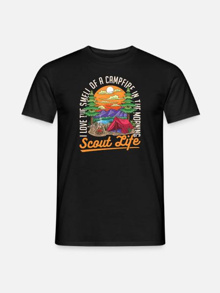 Feu de camp scout - T-shirt homme - noir