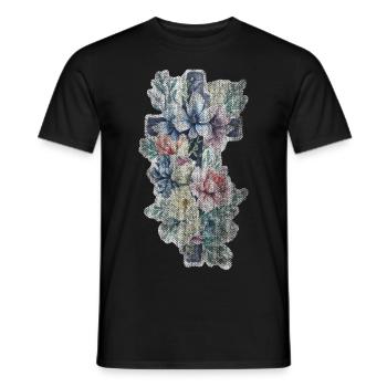 Kreuz Cross christlich - Männer T-Shirt - Schwarz - Vorne - AI Model Male 178 light (178cm)
