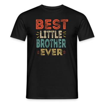 Best Little Brother Ever younger Sibling Teenager - Men's T-Shirt - black - Front - AI Model Male 178 light (178cm)