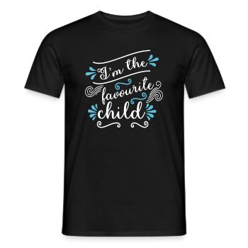 Ich bin das Lieblingskind Lustiger Witz Familie Matching - Männer T-Shirt - Schwarz - Vorne - AI Model Male 178 light (178cm)