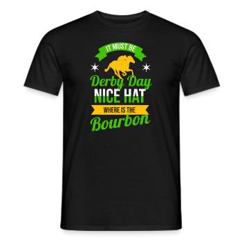 Lustiges Pferderennen Es muss Derby-Tag sein KY Derby H - Männer T-Shirt - Schwarz - Vorne - AI Model Male 178 light (178cm)