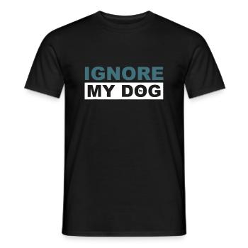 Ignoriere meine Hundetrainer-Diensthundeausbildung - Männer T-Shirt - Schwarz - Vorne - AI Model Male 178 light (178cm)