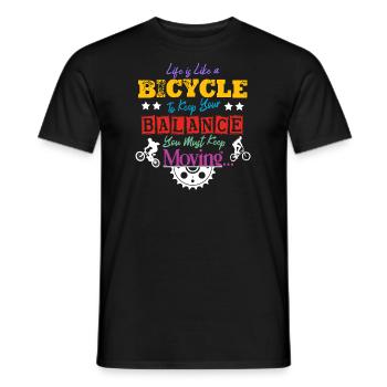lustige Motivationsspruch für Fahrräder - Männer T-Shirt - Schwarz - Vorne - AI Model Male 178 light (178cm)