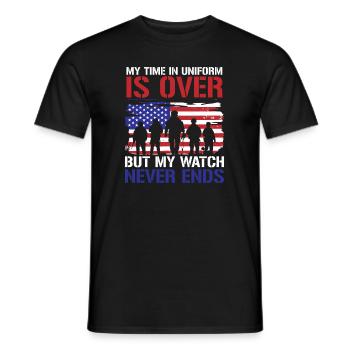Rentner Rente US Flagge - Männer T-Shirt - Schwarz - Vorne - AI Model Male 178 light (178cm)