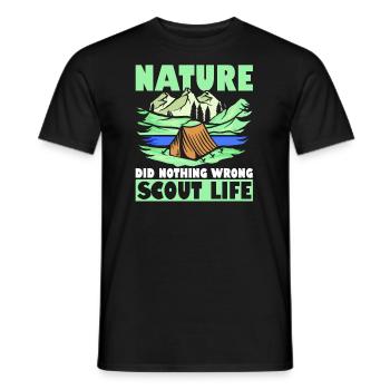 Boy Scouts Nature - T-shirt homme - noir - Devant - AI Model Male 178 light (178cm)