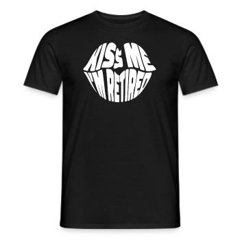 Pensioner pension - Men's T-Shirt - black - Front - AI Model Male 178 light (178cm)