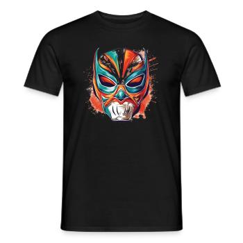 Lucha Libre Mexikanische Wrestling Maske Luchador - Männer T-Shirt - Schwarz - Vorne - AI Model Male 178 light (178cm)