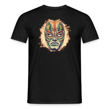 Lucha Libre Mexikanische Wrestling Maske Luchador - Männer T-Shirt - Schwarz - Vorne - AI Model Male 178 light (178cm)