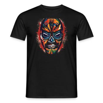 Lucha Libre Mexikanische Wrestling Maske Luchador - Männer T-Shirt - Schwarz - Vorne - AI Model Male 178 light (178cm)