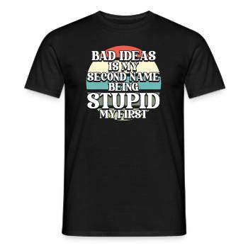 Schwarzer Humor - Männer T-Shirt - Schwarz - Vorne - AI Model Male 178 light (178cm)