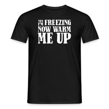 Black Humor Yes Im Freezing - Men's T-Shirt - black - Front - AI Model Male 178 light (178cm)